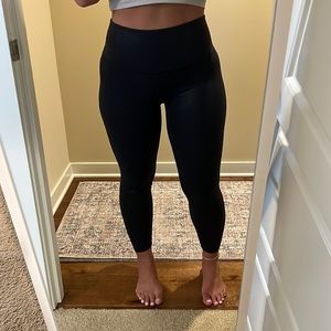 lululemon Align High-Rise Pant 25" in Shine - Black - Size 10